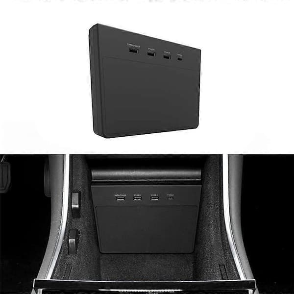 [DT]Hub USB HUB Dockningsstation Dockningshubb Biltillbehör för Tesla Model 3