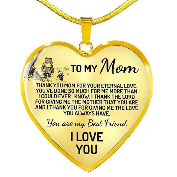 Till min mamma hjärta halsband, mors dag present, gåva från barn