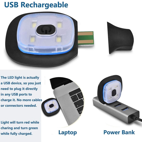 Led Beanie Cap USB Uppladdningsbar Black
