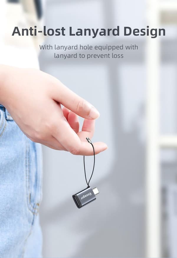 USB A uros–USB-C naaras nopea tiedonsiirto, USB A–USB C harmaa Grey one size