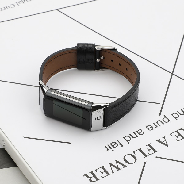 Fitbit Charge 5 armband läder Svart