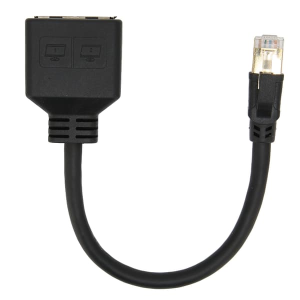 2-port Ethernet-splitterkabel for hjemmekontor