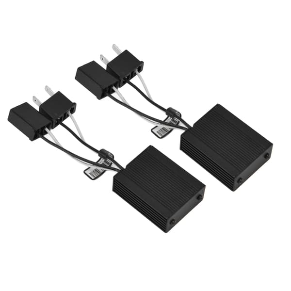 2 stk. LED-frontlysdekoder Anti-jamming Aluminium Shell Bil LED Anti-flimmer Canbus-dekoder 9-16V