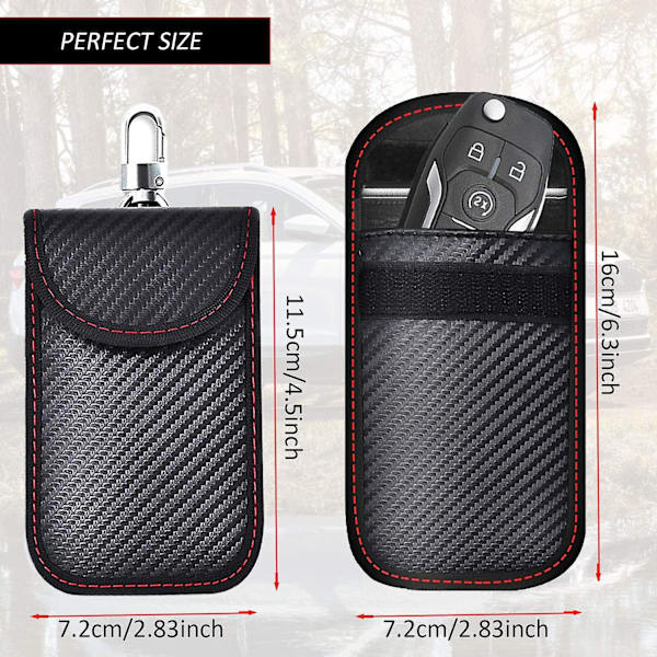 Faraday Key Fob Protector (2-pack) Bilnyckelsignalblockering