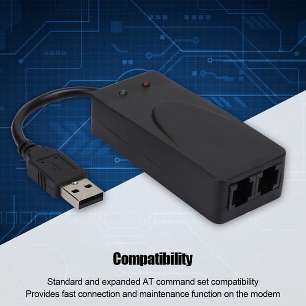 Dual Port USB 2.0 56K Ekstern Fax Modem Driver til Windows XP 7 8 10