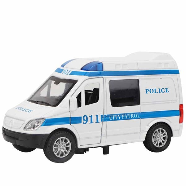 1:32 Skala Legering Ambulanse Bil Leketøy Modell med Lyd og Lys Blå