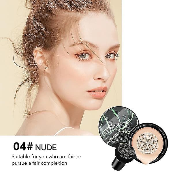 Mushroom Head Cushion CC Cream, Brightening CC Liquid Foundation Makeup Sponge Set