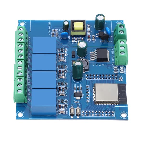 ESP32 WiFi Bluetooth Utvecklingskort 4-kanals Relämodul Programmerbar Återställning Trådlös