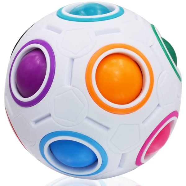 Magic Rainbow Ball Fidget Ball Speed Pussel Ball Brain Teasers White