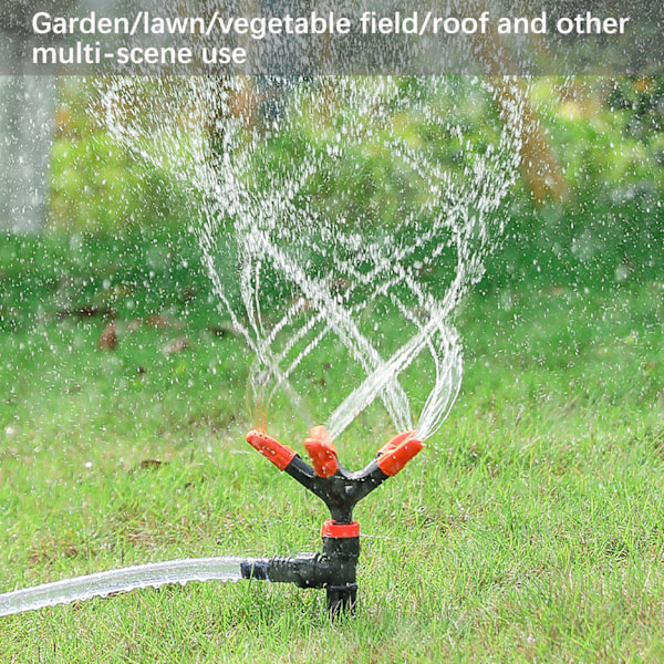 Effektivt roterende sprinklerhode for automatisk plenbevanning