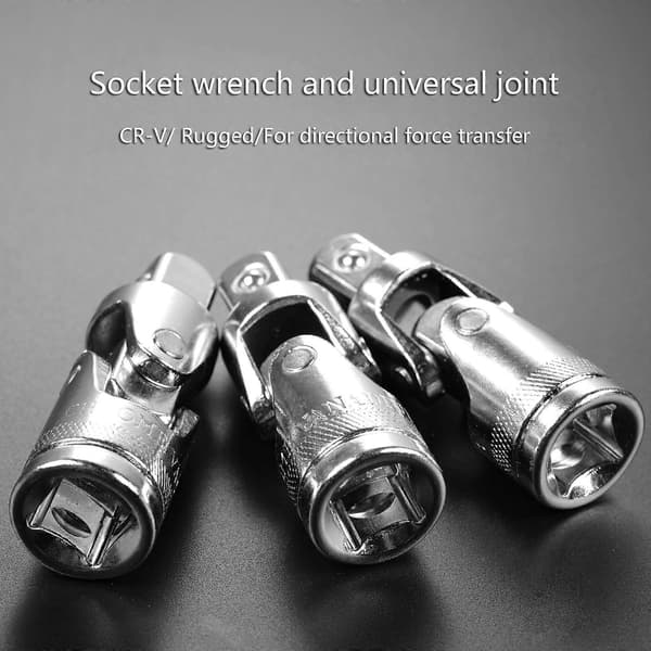 1/2\" Universal Slagnøgleled Stål Universalled Nøgler Slagnøgleadaptere Håndværktøj Sort Black