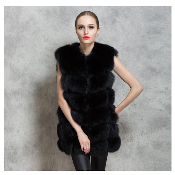 LadieWinteVesFuJackeFauFuJackeAutumBlazer Black M