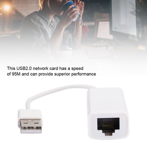 Höghastighets USB 2.0 Ethernet-adapter Externt nätverkskort med RTL8152B-chip