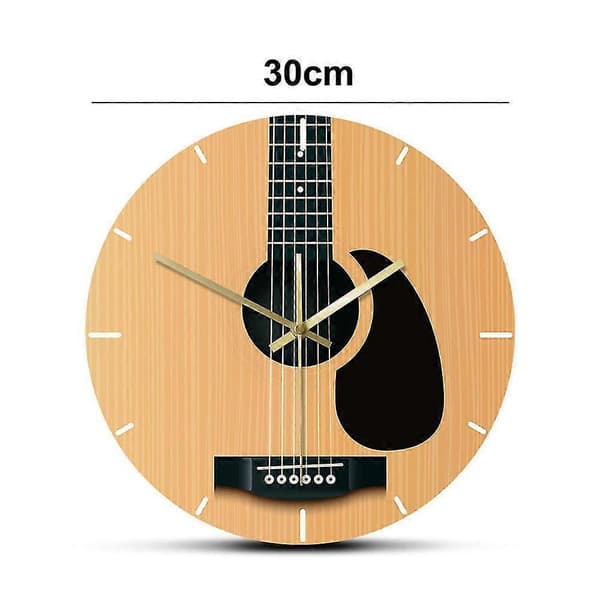 Gitarrväggklocka Instrument Väggklocka För Kök, Vardagsrum Och Sovrum Väggdekoration
