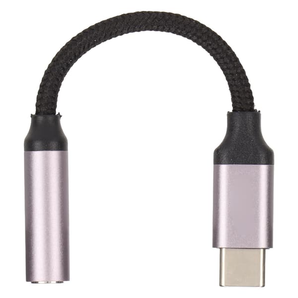 Type C til 3,5 mm lydkabel hodetelefonkontaktadapter med musikk, samtale og ledningskontroll