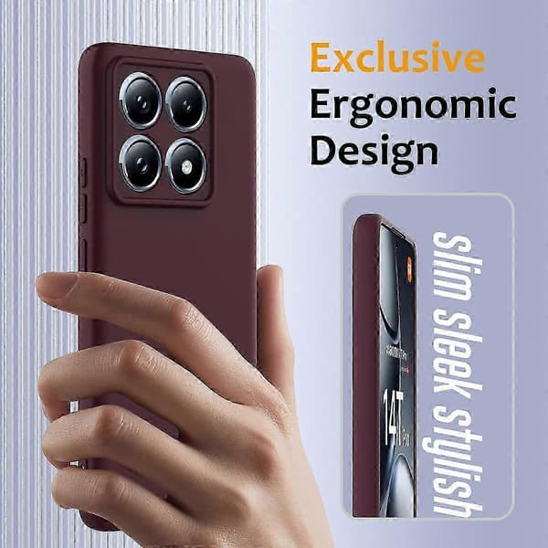 Til Xiaomi 14T Pro-deksel kompatibelt med MagSafe Anti-Drop flytende silikontelefondeksel Multicolor Wine Red