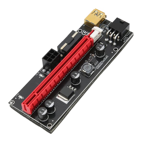 PCIE Riser 4 FP Kondensatorer 6P Interface Strømforsyningsadapterkort