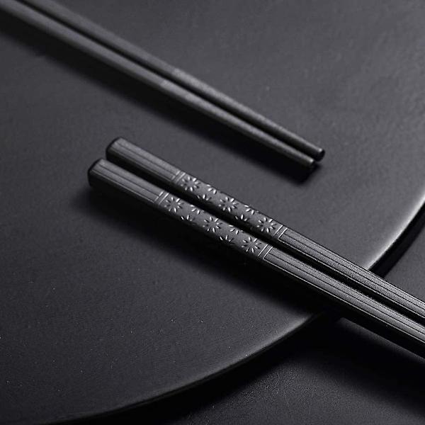 10 par ätpinnar Set Alloy ätpinnar Svart mönster ätpinnar