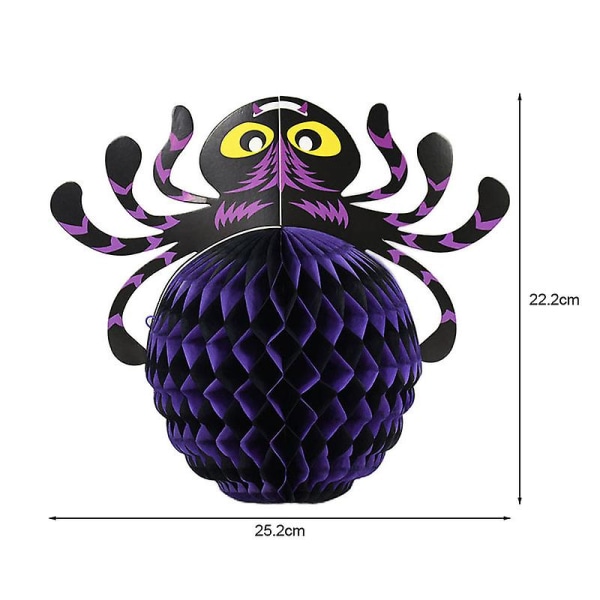 Spindelfladdermus papper honeycomb hängande lykta prydnader Halloween 2