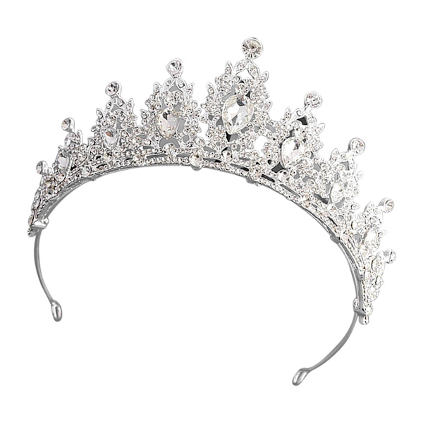 Elegant Legering Rhinestone Bryllupskrone Hovedbånd til Kvinder, Perfekt Hårtilbehør til Prom og Kostumefester