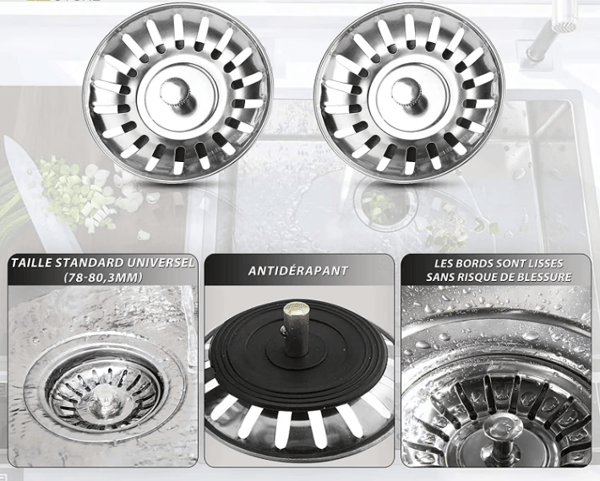 Vaskeprop i rustfrit stål 79 mm universal