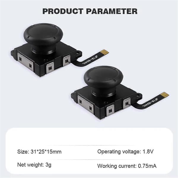 2 STK Hall Effect Joystick Switch/Lite/OLED Joycon Analog Thumbstick Uden Drev Hall Elektromagnet[dt]