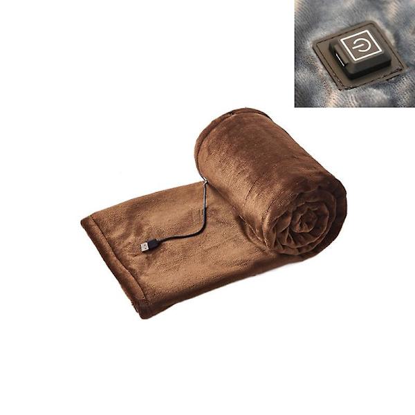 Flanellvärmefilt, maskintvättbar, USB 5 volt bärbar 100*80cm