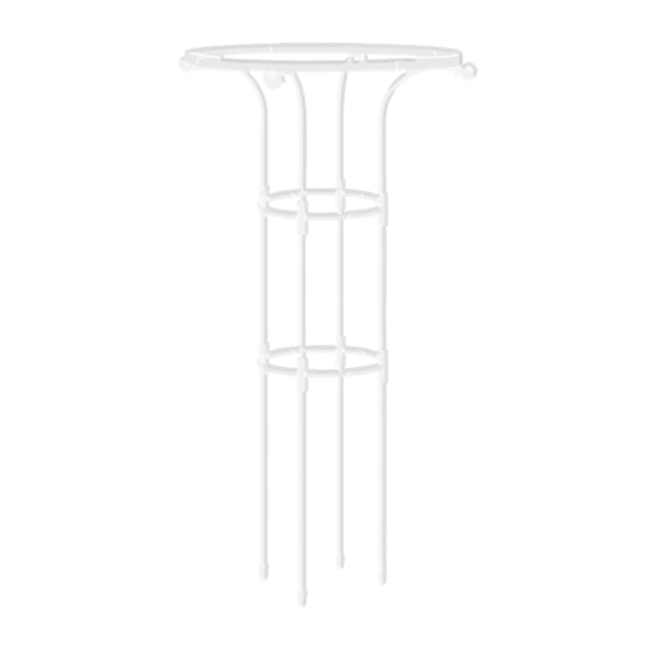 Hvit Enkel Ring Paraply Blomsterstativ - 95CM Høyde, 28CM Ringdiameter