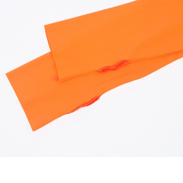 Stilfuld og tætsiddende langærmet bodystocking til kvinder i orange til danseforestillinger