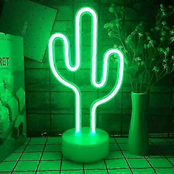 Ørkenplante LED Neonlys til Børneværelse Natlys