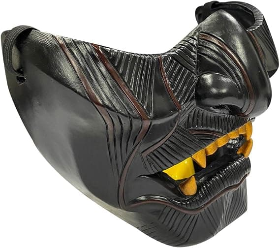 Ghost of Tsushima Jin Sakai Cosplay Halvmask i Harts Samurai Krigarmask