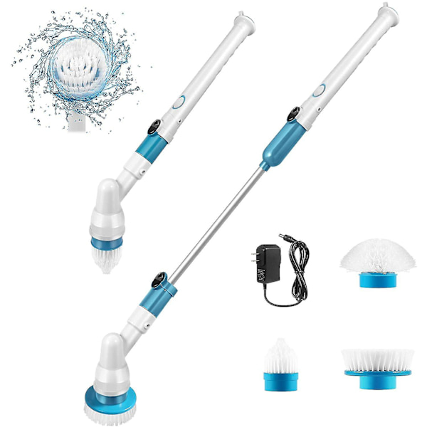 Elektrisk spinnskurmaskin, 360 sladdlös duschgolvskrubbare Blue