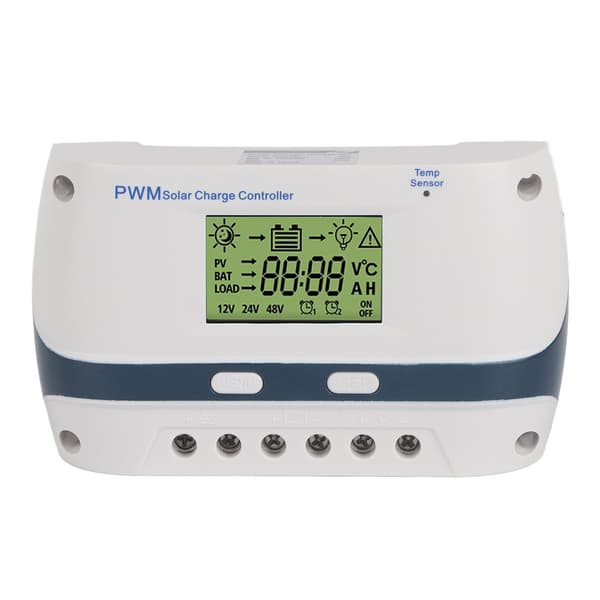 60A 12V 24V 48V Vandtæt PWM Solar Charge Controller Justerbare Parametre LCD-Display