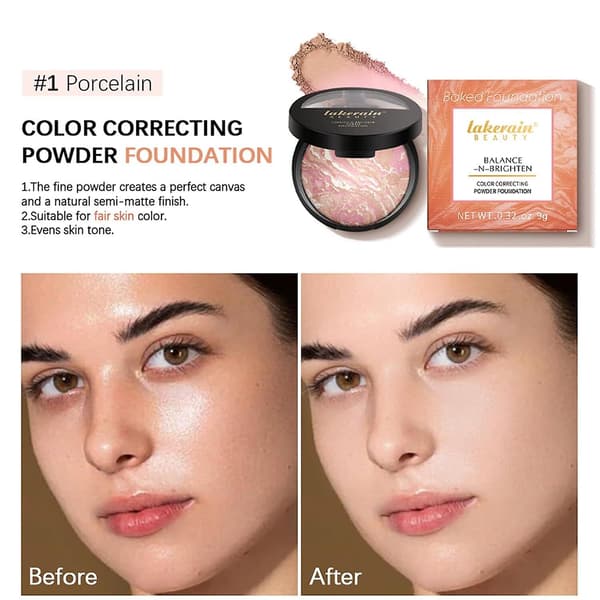 Bagte Matte Foundation Makeup Lysner, Dækkende Pudder Foundation Makeup Cover