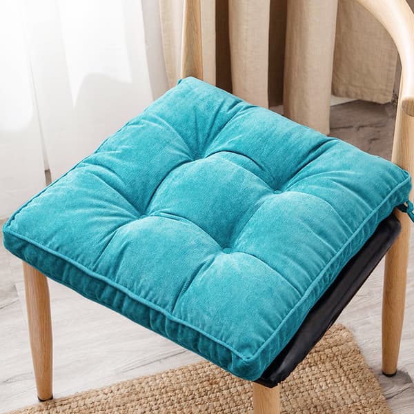 Tykk polstret setepute i stoff, hagestolpute 17\" x 17\"