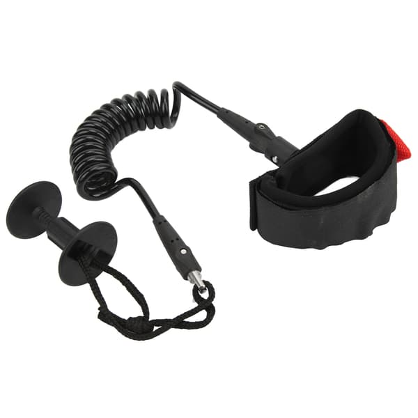 5,5 mm 4 fods Paddle Board Håndledsrem Elastisk TPU Håndleds Surfkoppel Stand Up Paddle Leash til Surfbræt Black