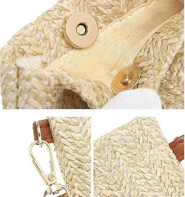 Liten skulderveske for kvinner, stråveske for kvinner, skulderveske