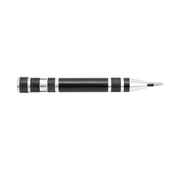 Lommefickskruetrækker 8 i 1 Mini Hånd Pen Magnetisk Multifunktion Sort Skruetrækker