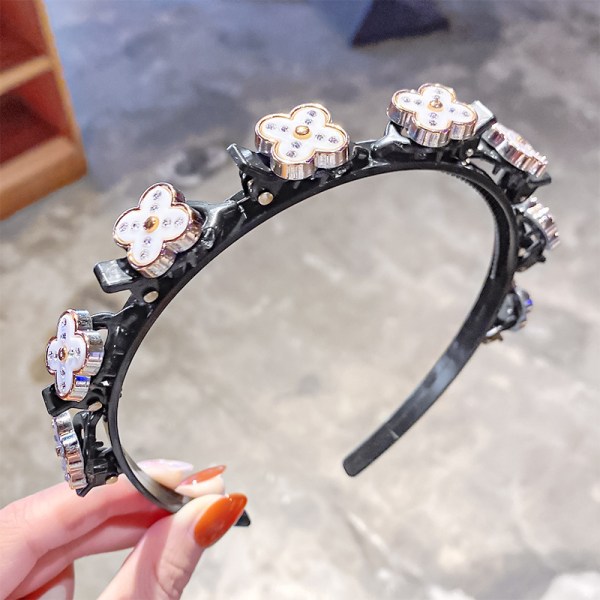 Ins net röd pärla strass hårbåge style 18