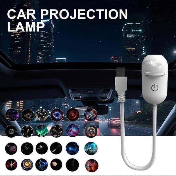 Galakseprojeksjon nattlys USB berøringskontroll stjerneprojektor fleksibel sving 3pcs