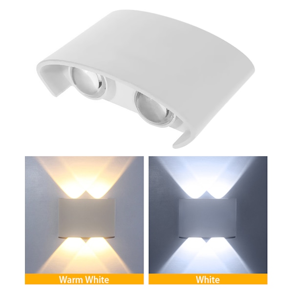 AC85-265V Moderne LED Vegglampe: Opp/Ned Innendørs Belysning for Soverom, Balkong, Gang og Trapper