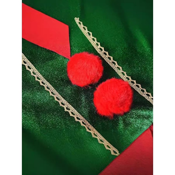 Jultomte Clown Kostym för Barn, Halloweenföreställning M【120】