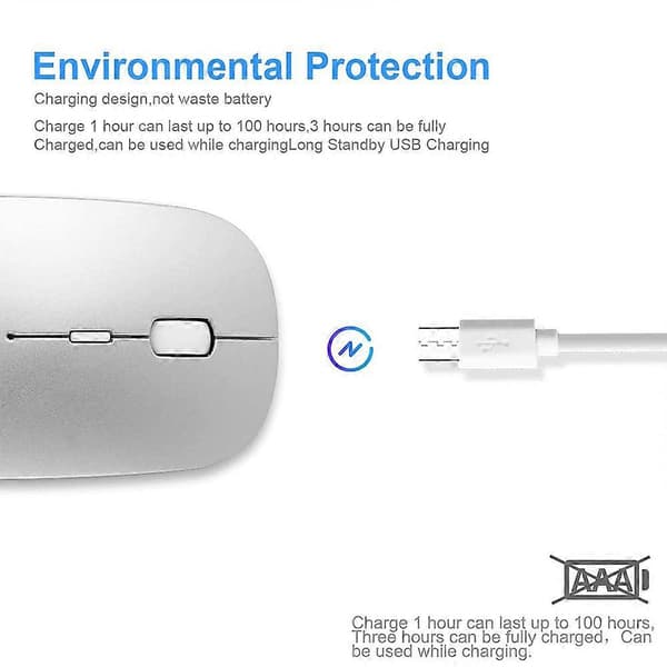 【DENGTU】Bluetooth-mus for bærbar PC/iPad/iPhone/Mac (iOS 13.1.2 og nyere) / Android PC/Com