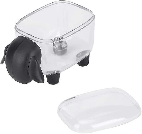 Oppbevaringsboks for bomullspinner, saueformet white