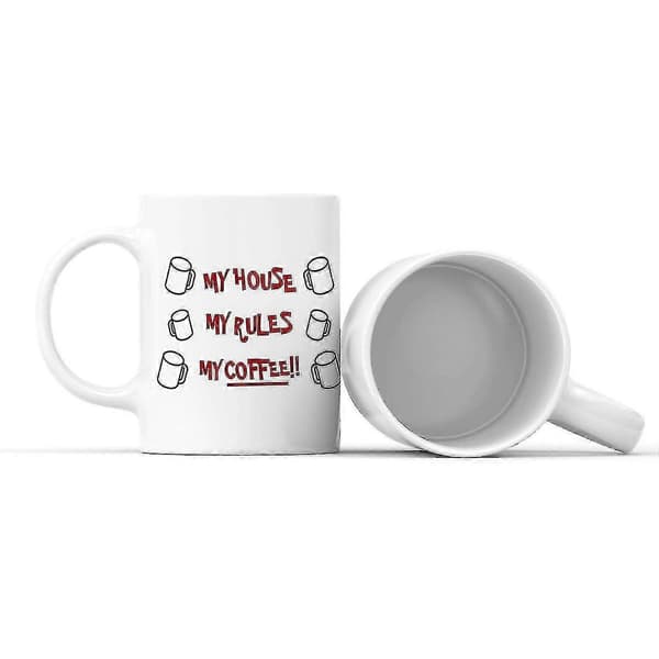 Wekity My House My Rules Veitsikuvio Keraaminen Kahvimuki 11oz