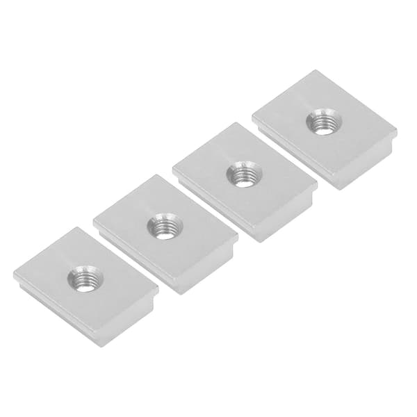 30-serien M8 T-typ mutter 4 glidskenor aluminiumlegering linjära rörelsedelar silver