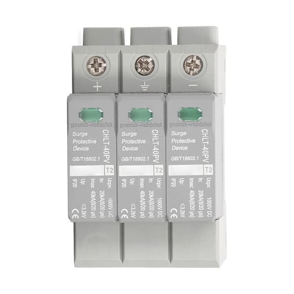 3P Fotovoltaisk Överspänningsskydd Hög Precision Säkerhet DC1000V