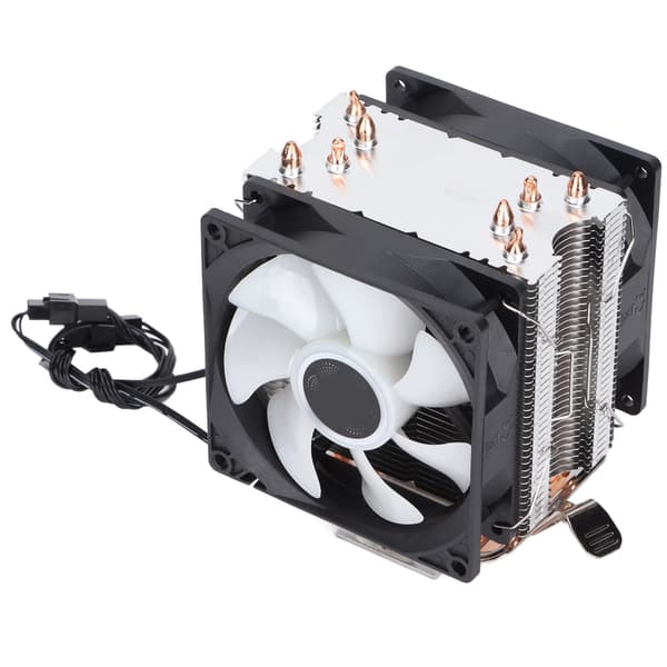 4 Rør 90mm 3pin RGB CPU Køleventilator til Intel LGA775 1155 1156 AMD AM2 AM3 Dobbelt Ventilator