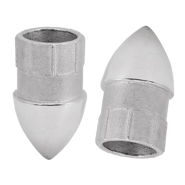 2 stk. MJS017 rørfitting i rustfrit stål til yacht, bådrørstætningsprop, rund hætte 22 mm