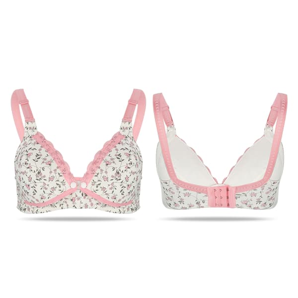 Amnings-BH i bomull, rosa 38 85